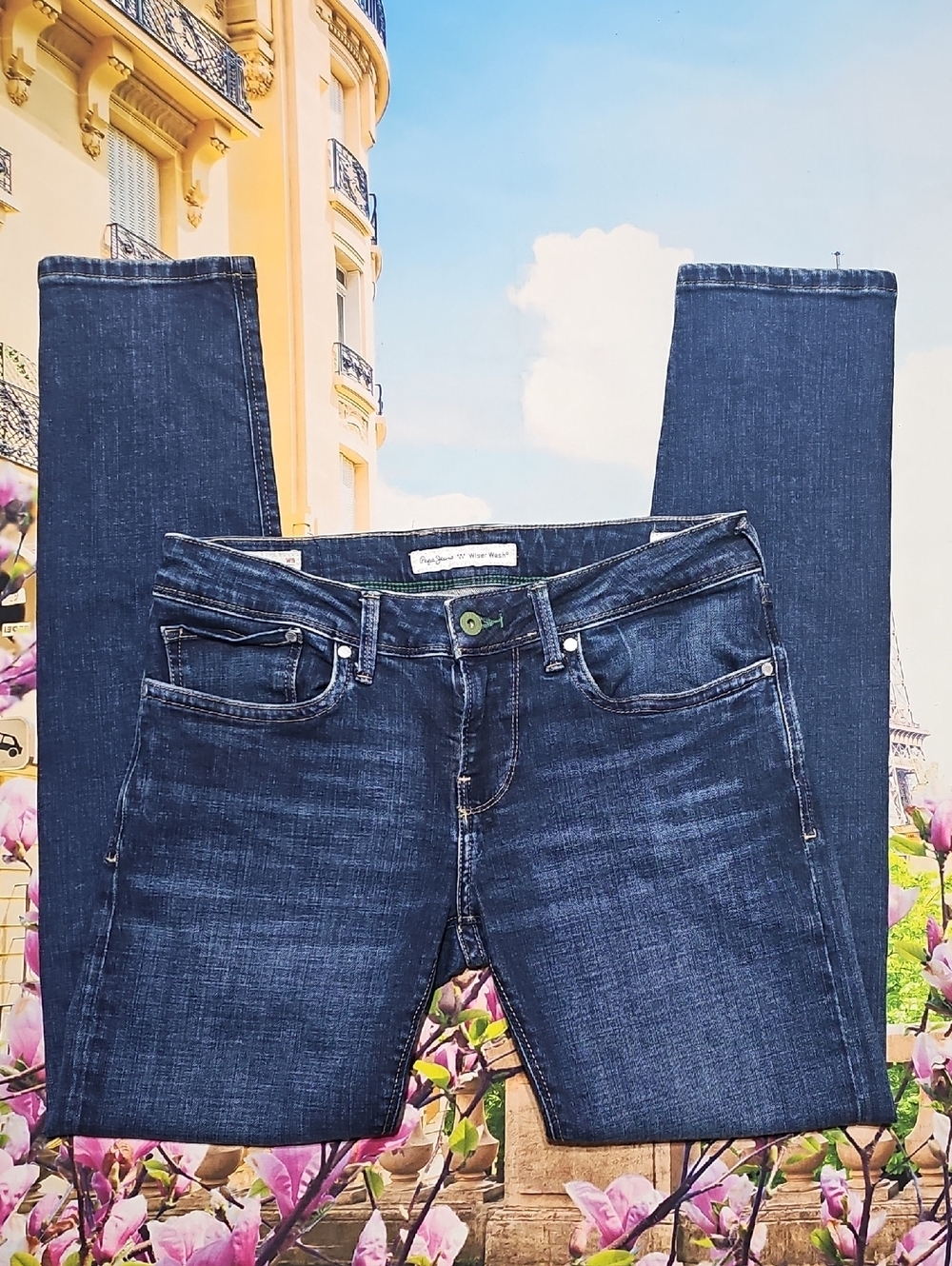 Pepe Jeans Dark Blue Slim Low Waist Jeans Size 9